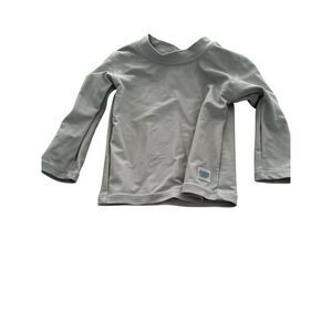 Ruggedbutts LONG SLEEVE RASH GUARD grey SZ 6-12m NEW RUFFLEBUTTS baby swim top